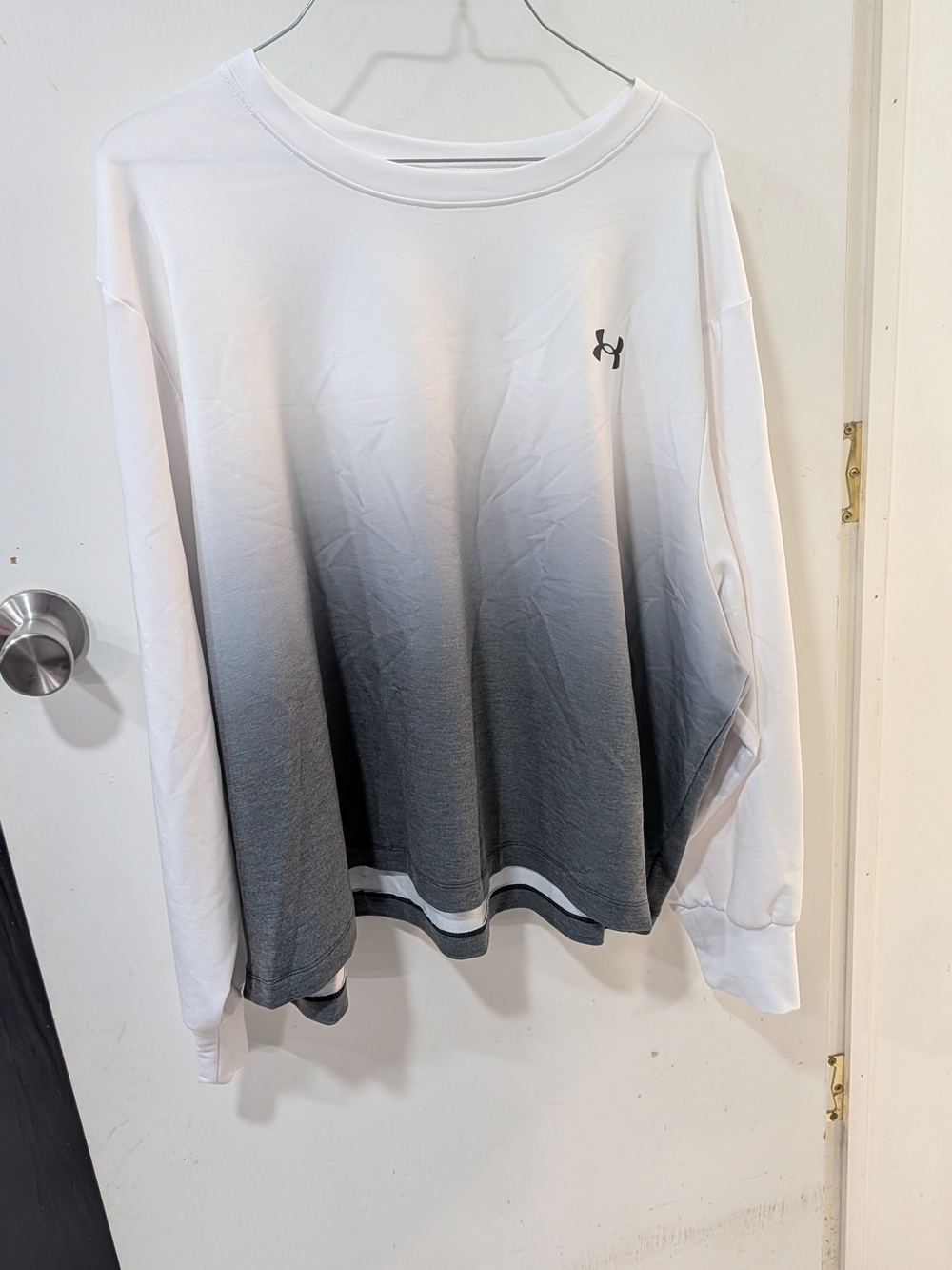 Under Armour White to Gray Ombre Long Sleeve Top